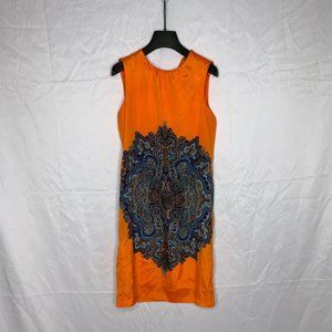 Zara Orange Paisley XS Dress